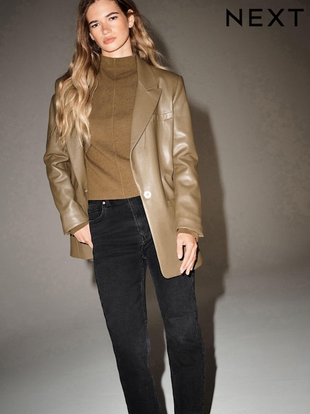 Verwaschenes Schwarz - Straight Leg Jeans With Raw Hem (T77784) | 12 €