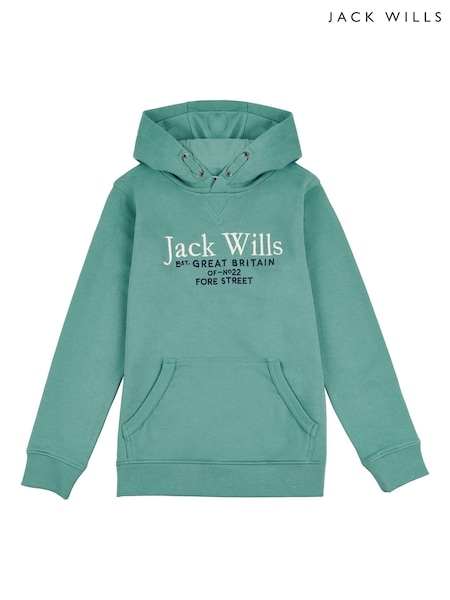 Jack Wills Green Script LB OTH Hoodie (T77819) | 143 LEI - 193 LEI