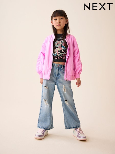 Pink Shower Resistant Bomber Jacket (3-16yrs) (T78020) | €13 - €17.50