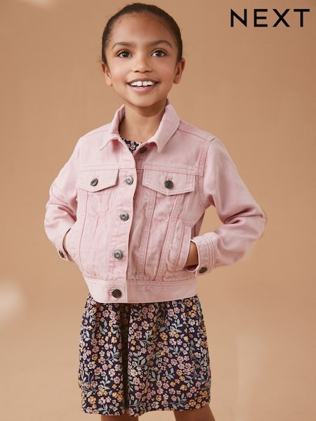 Розовый - Denim Heart Western 100% Cotton Jacket (3-16yrs) (T78028) | €18 - €24