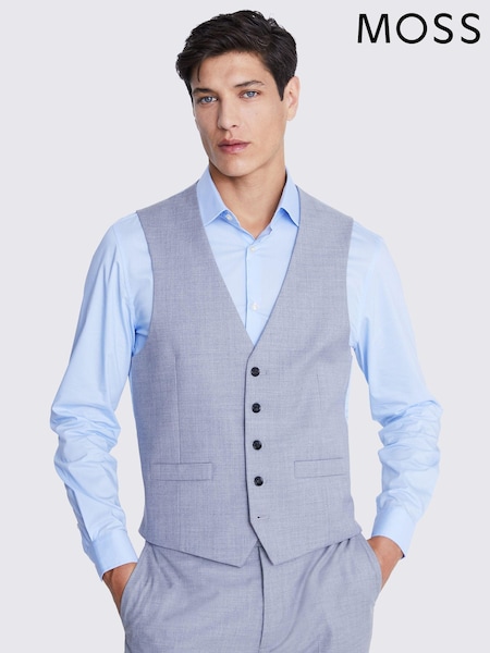 MOSS Grey Stretch Suit: Waistcoat (T78138) | €100