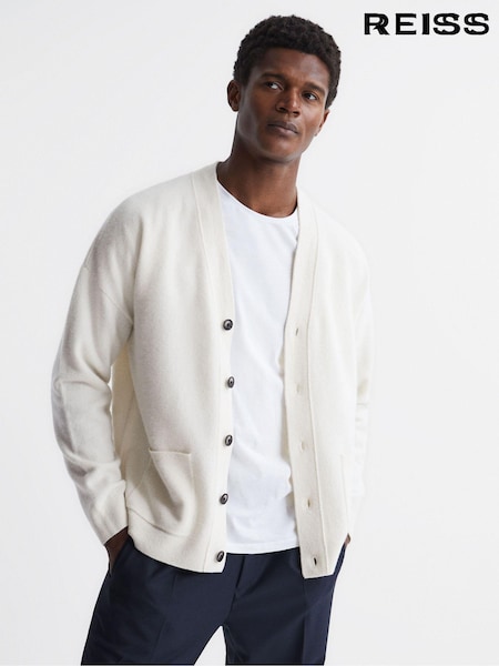 Reiss Ecru Chile Merino Blend Cardigan (T78689) | €65