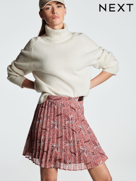 Paisley-Muster, Rosa - Mini Chiffon Skirt (T79069) | 9 €