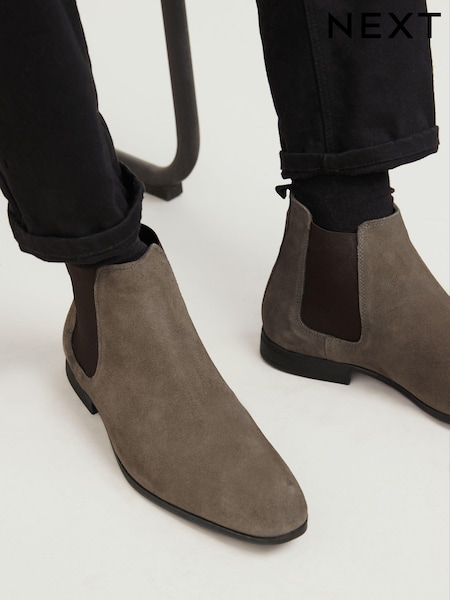 Серый - Suede Chelsea Boots (T79758) | €23