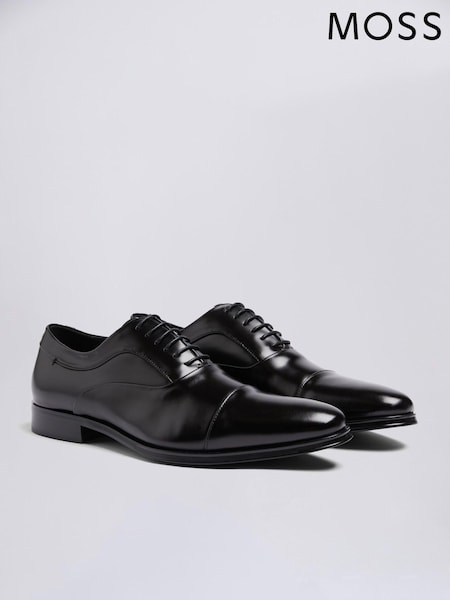 MOSS Black John Guildhall Oxford Shoes (T80393) | R$ 1,275