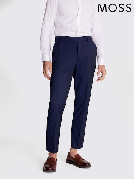 MOSS Ink Blue Stretch Suit: Trousers (T81116) | 148 QAR