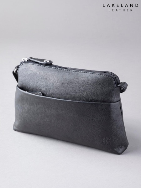 Lakeland Leather Black Small Rydal Cross-Body Bag (T82445) | €57
