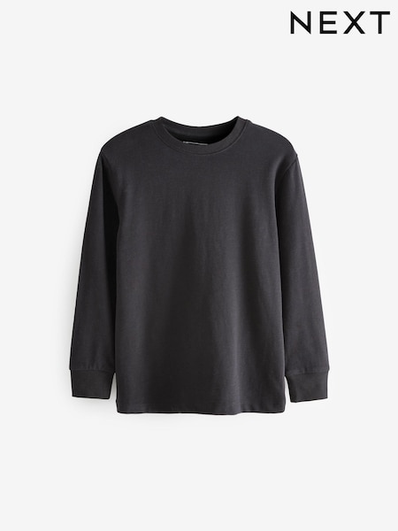 Black Long Sleeve Cosy T-Shirt (3-16yrs) (T82537) | R$ 50 - R$ 80