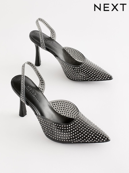 Black Forever Comfort® Vinyl 2 Part Heel Shoes (T82769) | €22