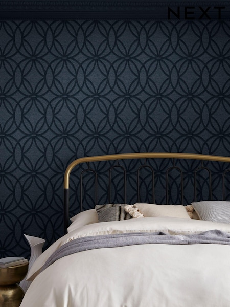 Navy Geometric Luxe 10M Wallpaper (T82772) | € 31