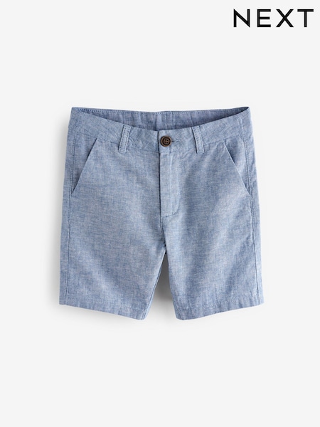 Light Blue Linen Blend Chino Shorts (3-16yrs) (T83015) | AED35 - AED53