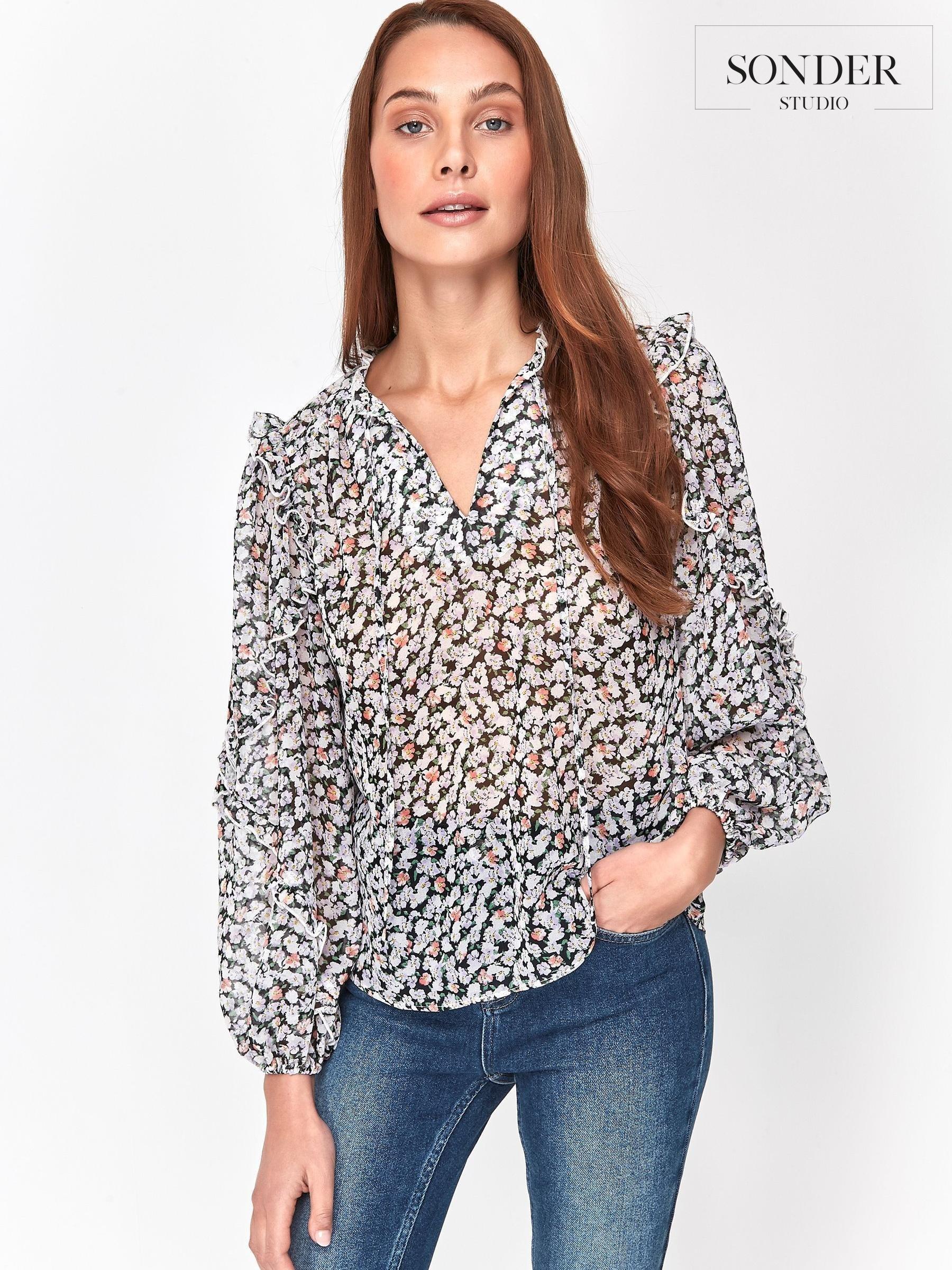 Next ruffle top deals