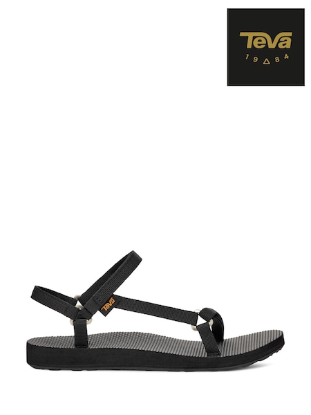 Teva Original Universal Slim Black Sandals (T84447) | 372 LEI