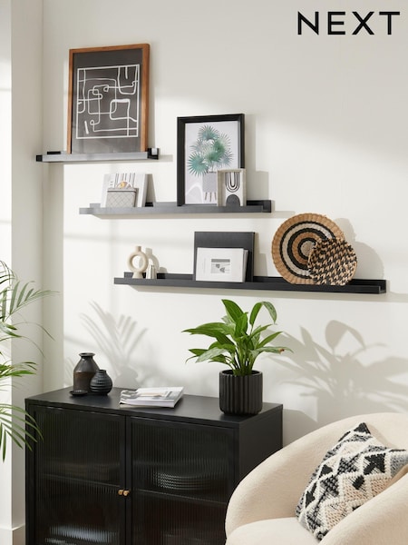 Black Picture Ledge Wall Shelf (T84907) | 391 UAH - 704 UAH