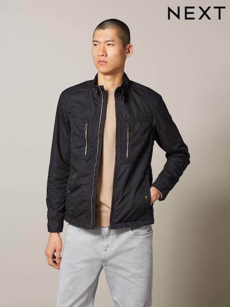 Black Shower Resistant Utility Shacket (T86054) | €12