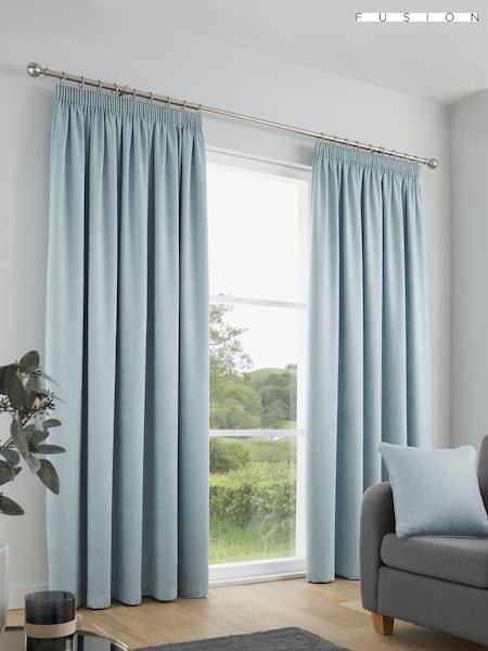 Fusion Galaxy Room Darkening Woven Pair of Pencil Pleat Curtains (T86428) | 31 € - 92 €