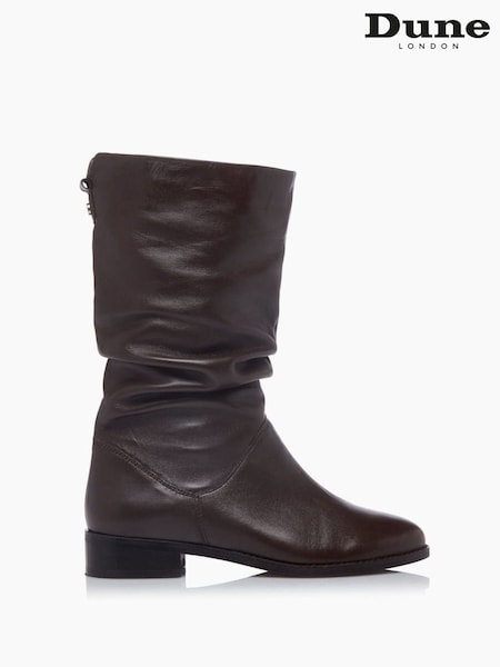 Dune London Rosalindas Wide Fit Ruched Calf Boots (T87760) | €62