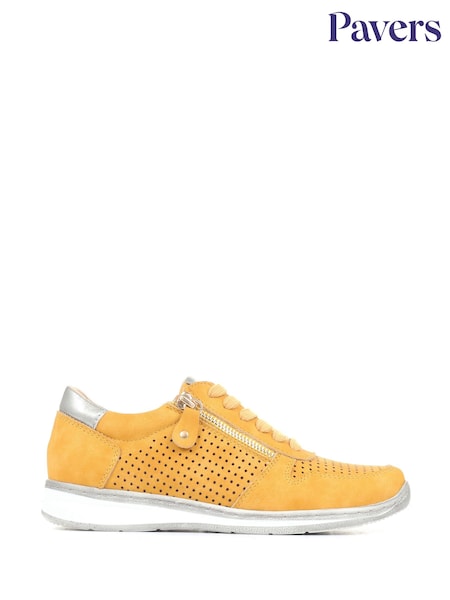 Желтый - Pavers Casual Lace-Up Trainers (T88823) | €44