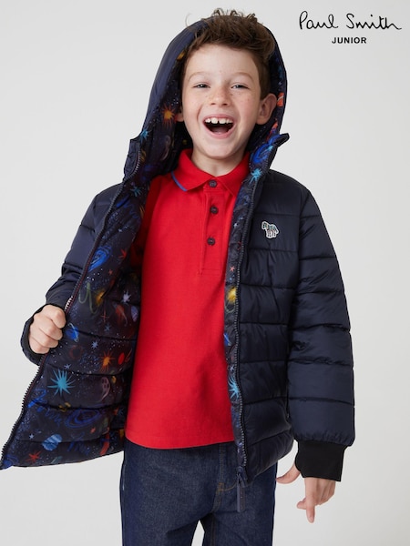 Paul Smith Junior Boys Shower Resistant Reversible Padded Coat (T89419) | €83