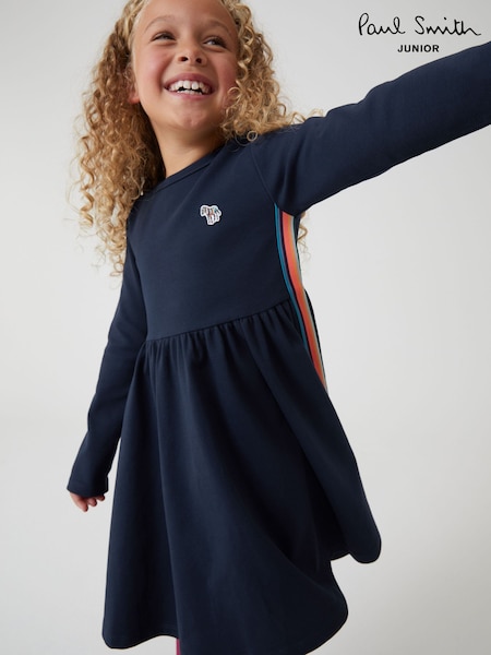 Paul Smith Junior Girls Zebra Logo 'Artist Stripe' Ponte Dress (T89509) | ‏221 د.إ.‏