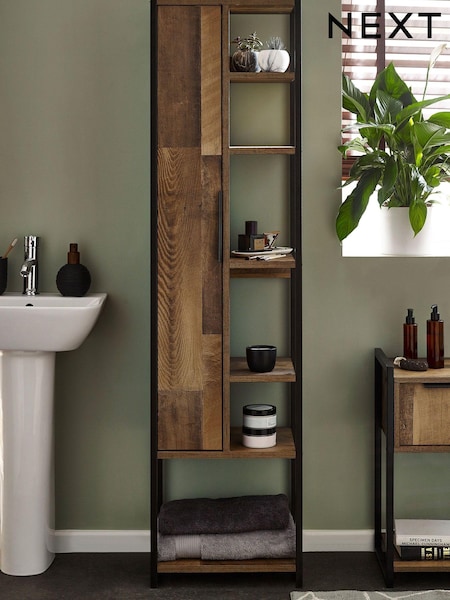 Natural Bronx Tall Boy Shelf Storage Unit (T90936) | €258