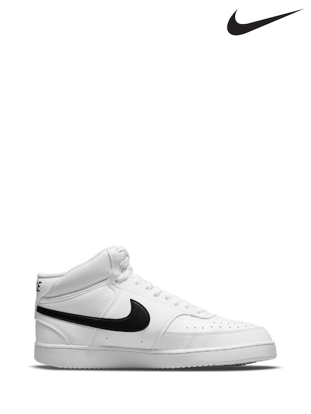 Blanco/Negro - Nike Court Vision Mid Trainers (T91077) | 113 €