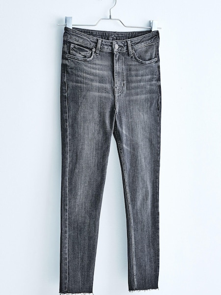 Grey High Waist 90s Ankle Skinny Jeans (T93460) | €25