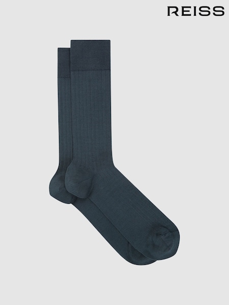 Reiss Airforce Blue Fela Ribbed Socks (T94127) | €15