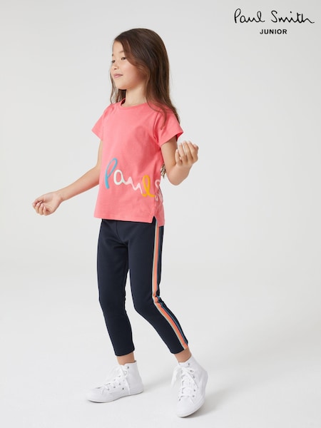 Paul Smith Junior Girls Navy 'Artist Stripe' Leggings (T94347) | €31