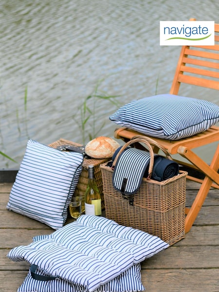 Navigate Blue Three Rivers Floor Cushion (T94872) | €46