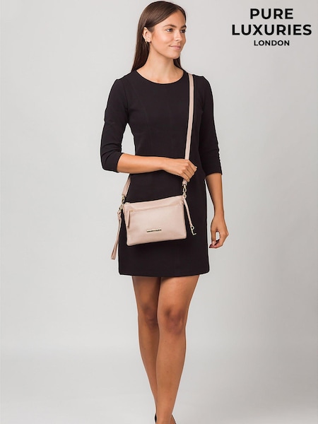 Pure Luxuries London Lytham Leather Cross-Body Clutch Bag (T95050) | ₪196