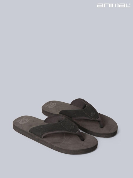Animal Charcoal Grey Mens Jekyl Flip-Flops (T97479) | R$ 315