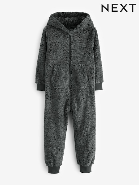 Grijs - Fleece onesie (3-16 jr) (T97512) | € 22 - € 35