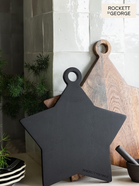 Rockett St George Black Wood Small Serve Board Star (T98109) | €32
