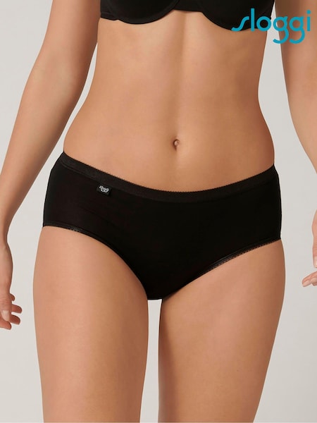 Черный - Sloggi Basic+ Midi Knickers Three Pack (T98183) | €40