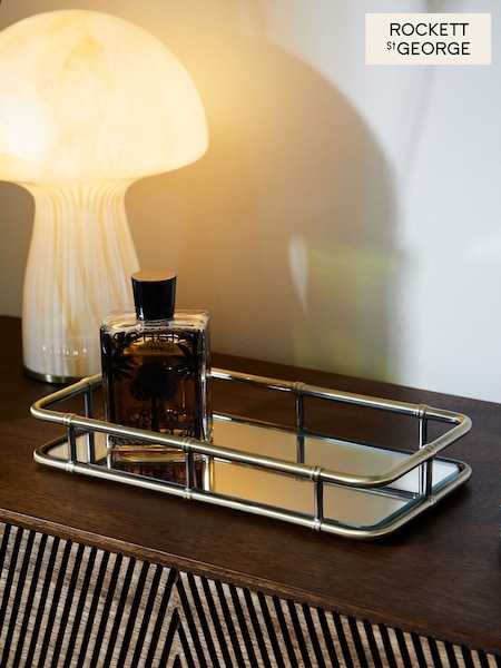 Rockett St George Brass Bamboo Viscose Mirror Tray (T99076) | €54
