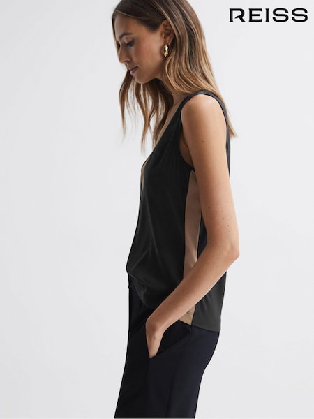 Reiss Pippa Silk Front Colourblock Vest (T99366) | 140 €