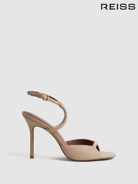 Reiss Biscuit Harper Leather Strappy Heels (T99387) | R$ 1.760