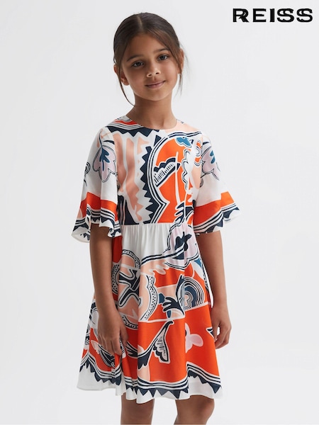 Reiss Coral April 4-9 yrs Printed Floaty Dress (T99393) | 478 QAR