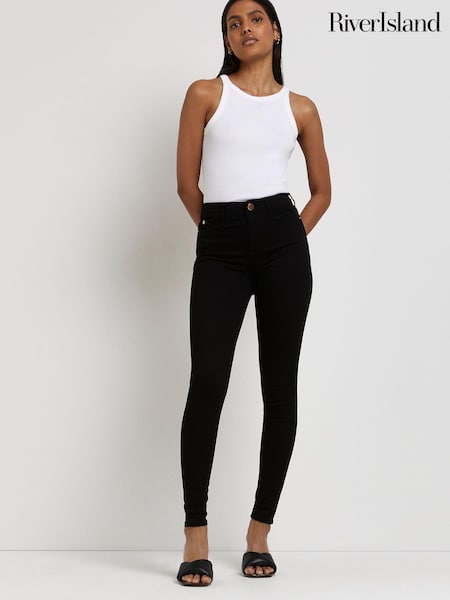 River Island Black Mid Rise Molly Jean (T99595) | €27