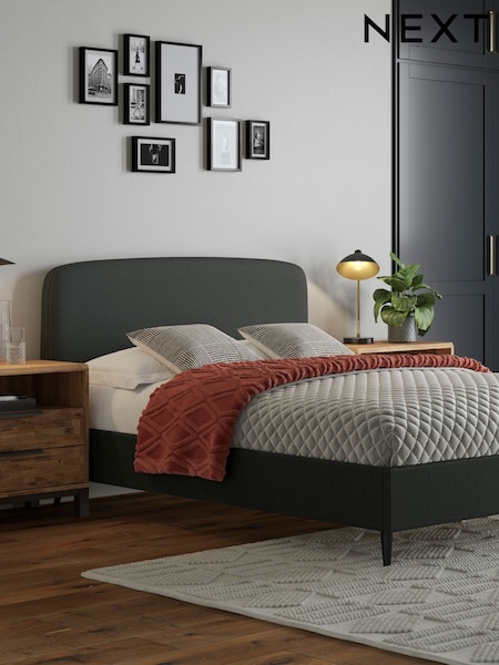 Grey Charcoal Simple Contemporary Matson Upholstered Bed Frame (T99899) | €400 - €520