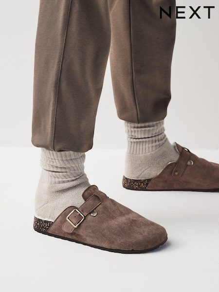 Taupe bruin - Pantoffelmuiltjes met gesp (TL2159) | € 24