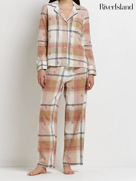 River Island Red Ls Check Pj Set (U00192) | €20