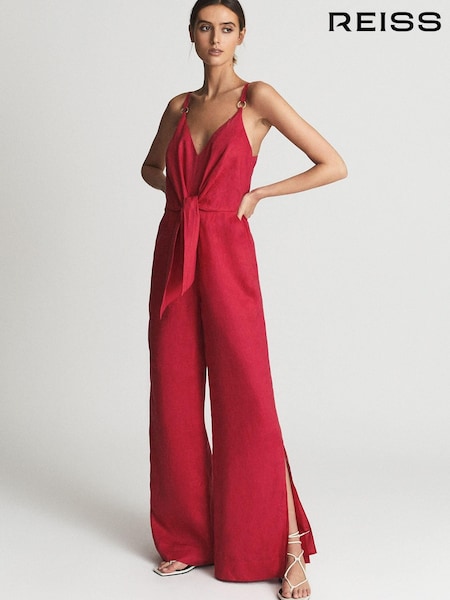 Reiss Coral Ana Regular Linen Jumpsuit (U00745) | €49