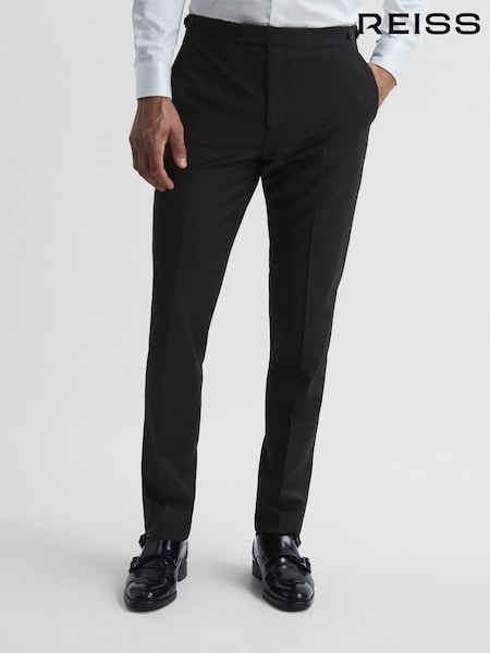 Negro - Reiss Hope Modern Fit Travel Trousers (U00946) | 170 €