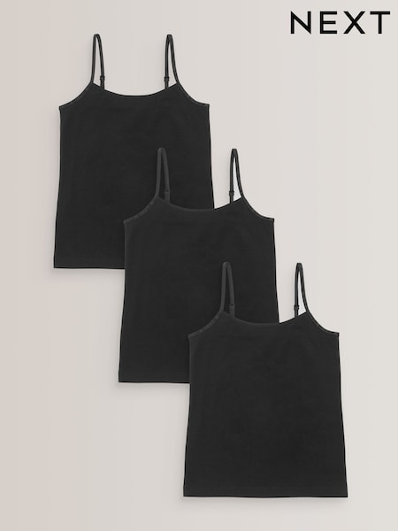 Schwarz - Elastic Strappy Cami Vest (1.5-16yrs) (U01766) | 5 € - 8 €