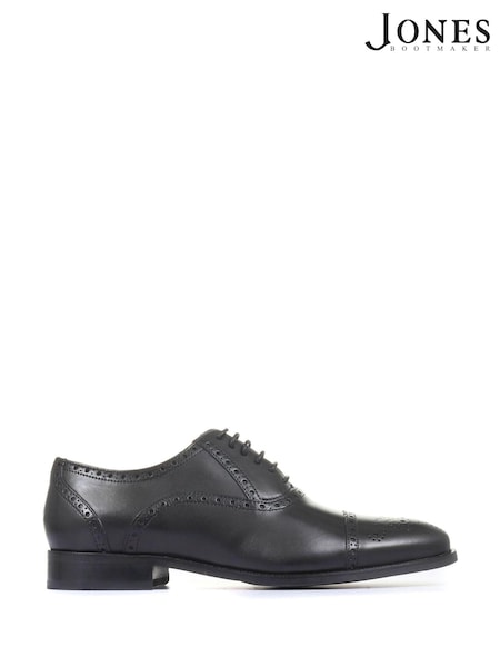 Черный - Jones Bootmaker Maynard Leather Oxford Brogues (U01812) | €146