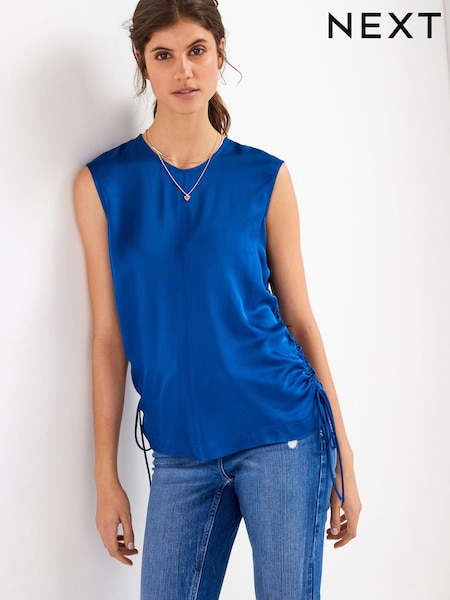 Mornarsko modra - Ruched Side Top (U02314) | € 13