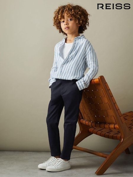 Reiss Navy Pitch 9-14 yrs Slim Fit Casual Chinos (U02901) | €52