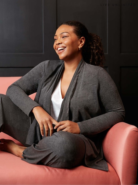 Live Unlimited Marl Jersey Waterfall Cardigan (U03209) | € 64
